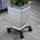 Држач со тркала за саксии Nature Adjustable, метален, до 100kg, црн