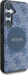 Kapak telefoni Guess 4G Round Patch Classic Logo MagSafe për Samsung Galaxy S25, blu