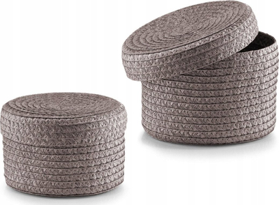 Set shporta plastike Zeller, 2 copë, gri
