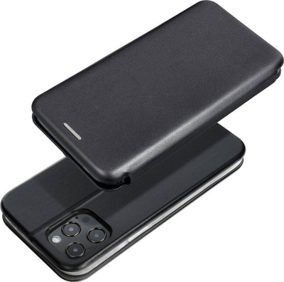 Këllëf libër Forcell Elegance për Xiaomi Poco C65, me magnet, me xhep kartash, ngjyrë e zezë