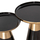 Set 2 tavolina për kafe Oluf Φ50&Φ41cm (HM9922), zezë/ ari