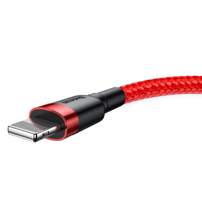 Kabllo USB Baseus Cafule USB A në Lightning, 1m, e kuqe