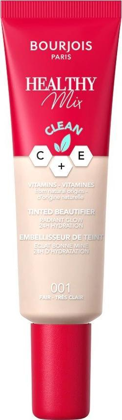 Fondatinë Bourjois Healthy Mix Tinted Beautifier, 001 Fair, krem me ngjyrë hidratues, 30 ml