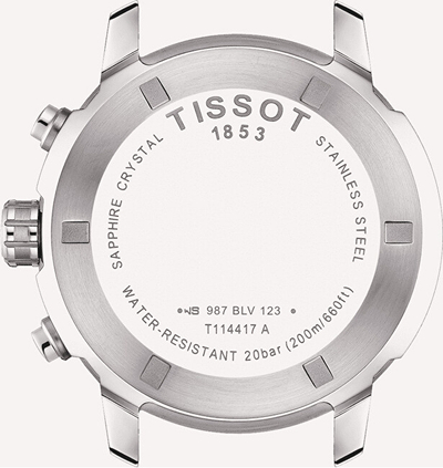 Orë për meshkuj Tissot PRC 200 Chronograph T114.417.17.057.00, e zezë