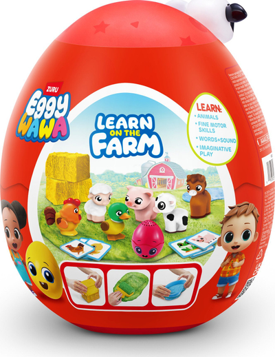 Lodër për banjo Zuru Eggywawa Surprise Bath, me surpriza, e kuqe