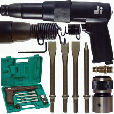 Set çekan pneumatik J, 4 maja gjashtëkëndëshe, me kuti, i zi