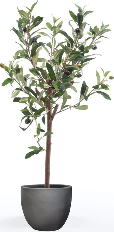 Bimë artificiale VidaXL Olive Mini Tree, 65 cm, me vazo, jeshile