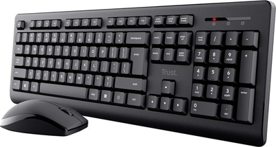 Set tastierë dhe maus Trust Primo, wireless RF, US QWERTY, i zi