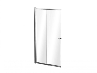 Параван од два дела за када Besco, 100 x 150 cm, заштитно стакло, хромиран профил
