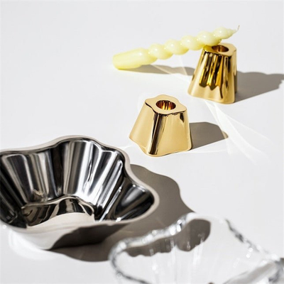 Mbajtëse qirinjsh Iittala Aalto Brass, set me 2 copë, 5 cm edhe 6.5 cm, ngjyrë bronzi