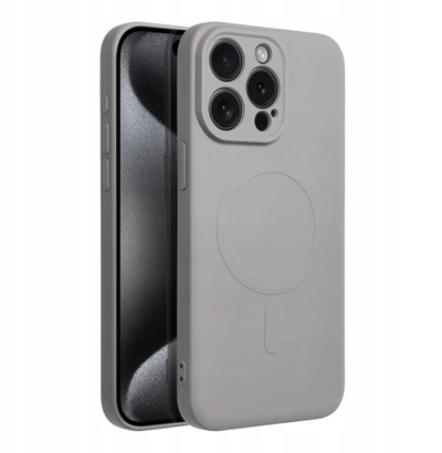 Mbulesë silikon për smartphone OEM, për iPhone 16 Pro, me MagSafe, gri titanium