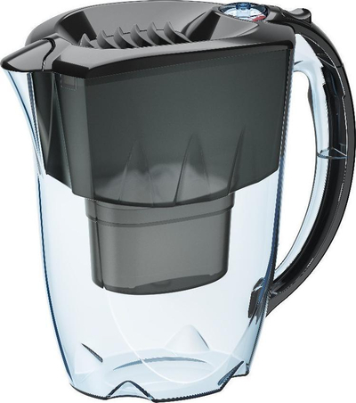 Shishe filtruse uji Aquaphor Amethyst, 2.8L, me 3 patrona, e zezë
