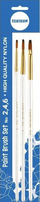 Set furçash pikture CTM Paint Brush Set me najlon, 3 copë