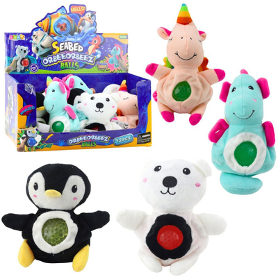 Lodër pellushi squishy me rruaza uji, 20cm, shumëngjyrëshe