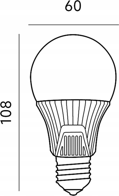 Llamp LED Kobi Premium KAGSE279WNBP, 9W E27, 4000K, e bardhë