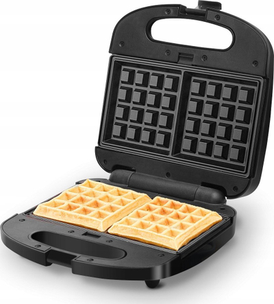 Апарат 3‑во‑1 Aigostar Wafer, 800W, заменливи нелепливи плочи, црн