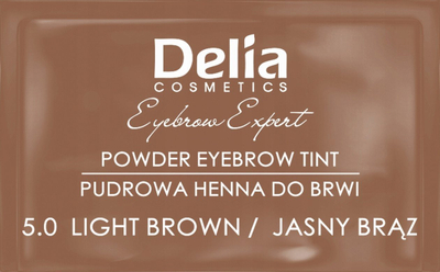 Pudër henna për vetlla Delia Eyebrow Expert 3.1, 4 g, kafe e errët