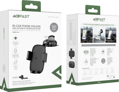 Држач за телефон за автомобил ACEFAST Multi-function, универзален 4.5-6.7", црн