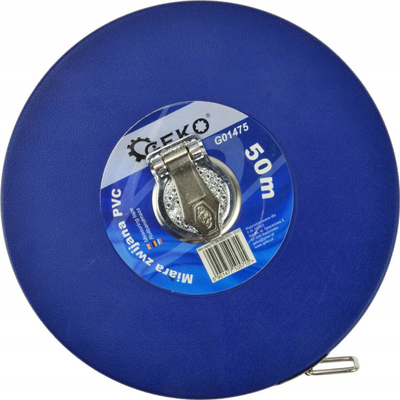 Metër matës GEKO PROFI, 50m, gjerësi shirit 13mm, PVC