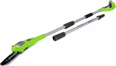 Sharrë me shtyllë Greenworks G24PS20, 24V, teh 20 cm, jeshile