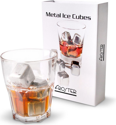 Kuba metali për ngrirje Froster, 4 copë, të argjendtë