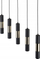 Llambadar varëse TK Lighting Vivien 4758, 5 vende, GU10, i zi me të artë
