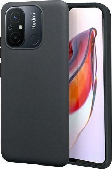 Kapak telefoni Beline Case Candy për Xiaomi 12C, nga silikon TPU, i zi