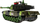 Lodër tank me telekomandë W.A.R Military Tank, 2.4GHz, me drita e zë, kamuflazh jeshil