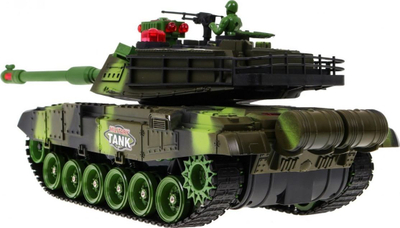 Lodër tank me telekomandë W.A.R Military Tank, 2.4GHz, me drita e zë, kamuflazh jeshil