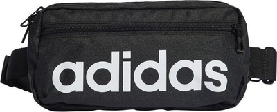 Çantë beli adidas Linear Recycled Bum Bag, poliester i ricikluar, rrip që e rregullon vetë, e zezë