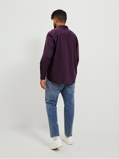 Këmishë për meshkuj Jack&Jones PLUS, e kuqe/zezë