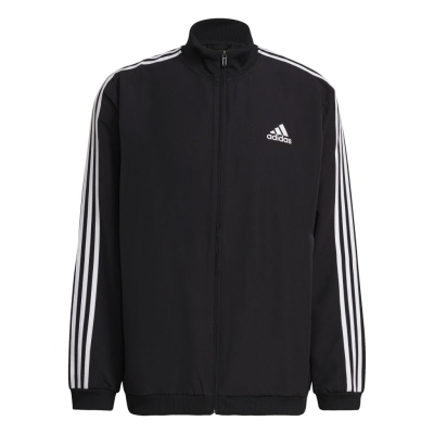 Trening Adidas M 3S WV TT TS për burra, poliester, i zi
