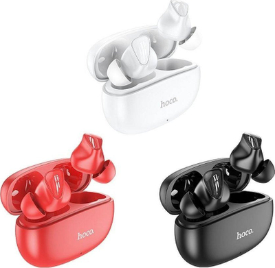 Kufje Bluetooth pa tela HOCO EW17, in-ear, me kuti karikimi, të kuqe