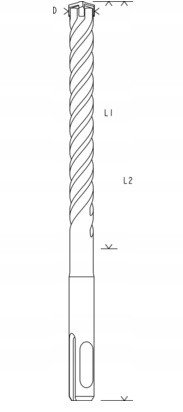 Spiral betoni Bosch Pro SDS plus 5X, 11mm, 210mm, gri