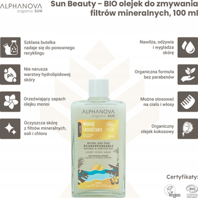 Vaj trupi Alphanova Sun Monoi, bio, 100ml