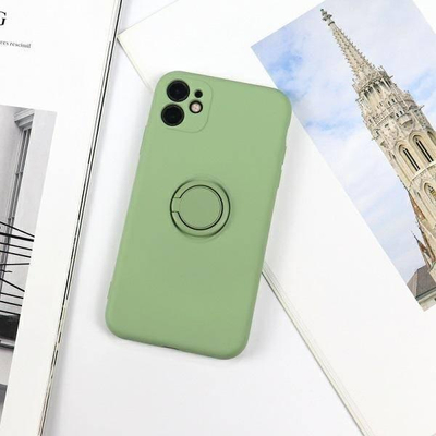 Kapak telefoni Beline Premium Silicone Case Ring, për iPhone 12 Mini, me unazë, rozë