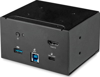 Dok stacionar StarTech për laptop, modul dokimi me USB‑C, USB‑A, HDMI 4K, i zi