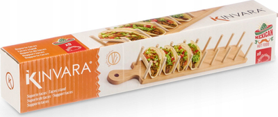 Mbajtëse taco Banquet Bamboo 90503, bambu, 41x7x6 cm, ngjyrë natyrale