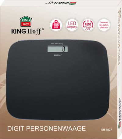 Peshore banjo elektronike King Hoff KH-1827, deri 180 kg, xham i temperuar, e zezë