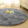 Tapet rrumbullak Strado Round Shaggy, 180x180 cm, SilverFur gri e çelët