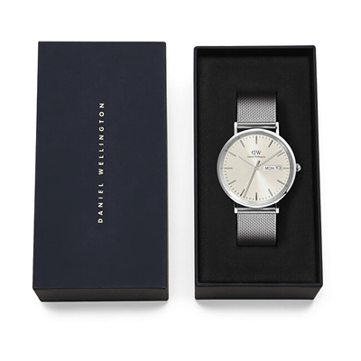 Orë për meshkuj Daniel Wellington Classic Day Display Sterling Champagne DW00100828, e argjendtë