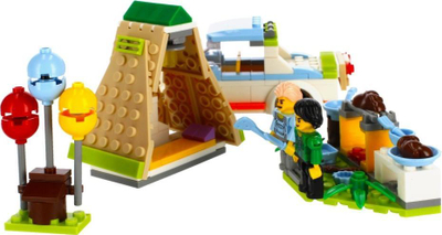 Lodra konstruktore ALLEBLOX Camping, 251 copë, 34x27x6 cm, shumëngjyrëshe