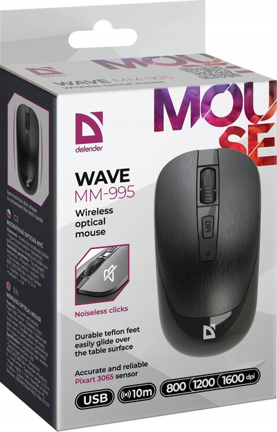 Maus Defender WAVE MM-995, optik, pa fill, i zi