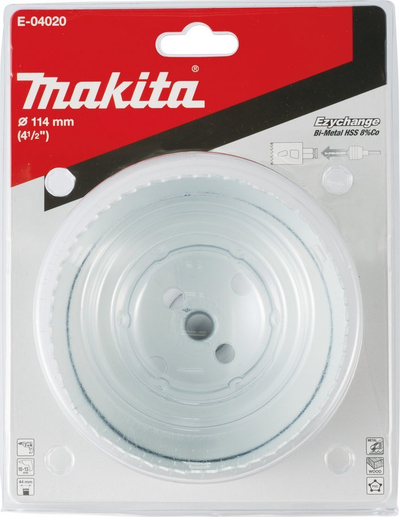 Sharrë rrethore Makita EzyChange E-04020, Bi-Metal HSS, 114mm, e bardhë