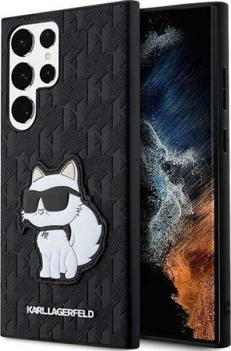 Kapak telefoni Karl Lagerfeld NFT Saffiano Monogram për Samsung Galaxy S23 Ultra, TPU, i zi