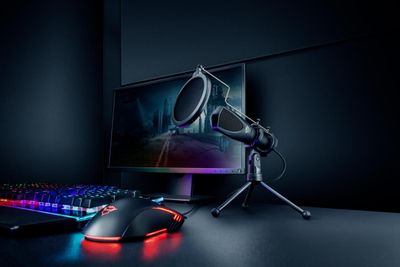 Mikrofon Trust GXT 232 Mantis, USB, me tripod dhe pop filter, i zi