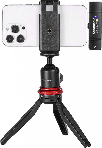 Sistem mikrofoni pa tel Saramonic Blink500 ProX B4, 2 kanale, me Lightning për iPhone, i zi