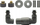 Set termostatik radiatorësh Vario Term Vision Graphite, Prestige AiO, lidhje PEX 16 mm, gri grafit me strukturë