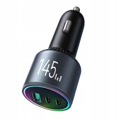 Karikues makine Joyroom JR-CCN07, 120W, 2x USB C dhe USB A, gri e errët