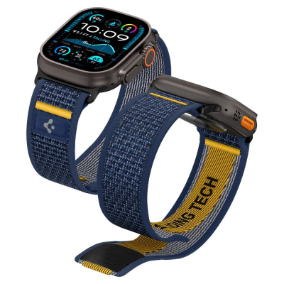 Rrip për orë inteligjente Spigen Athlex Air për Apple Watch 44mm, material sportiv, mbyllje me ngjitës, blu navy